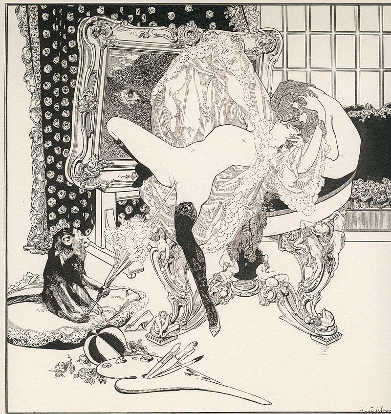 The Dressing Table by Franz von Bayros