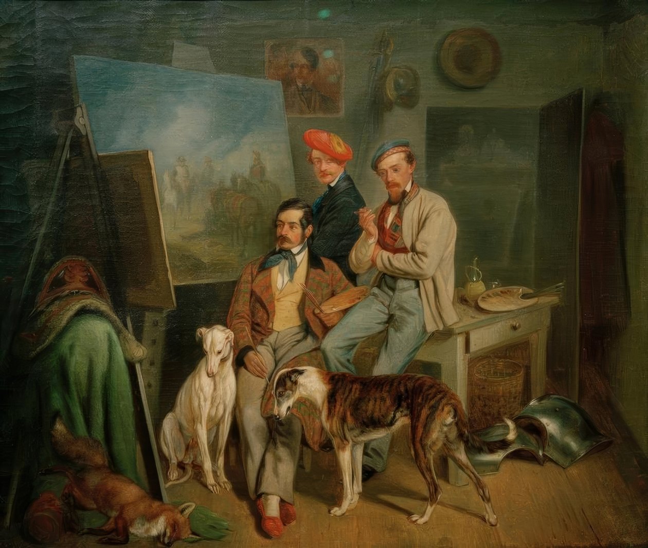 The Brothers Benno, Franz, and Eugen Adam in the Studio by Franz Adam