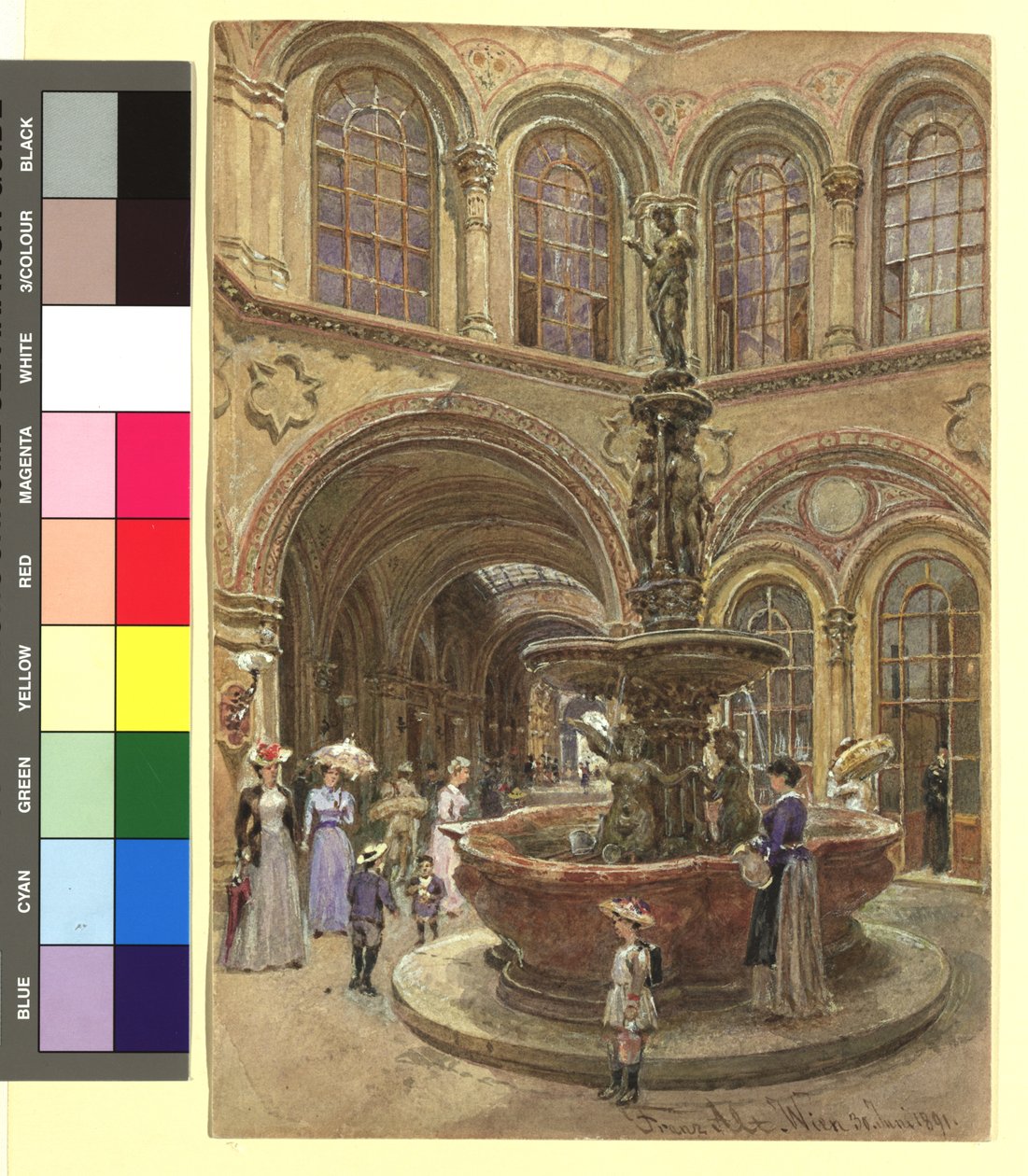 The Fountain in the Courtyard of the Former Austro-Hungarian Bank in Herrengasse 14 by Franz Alt