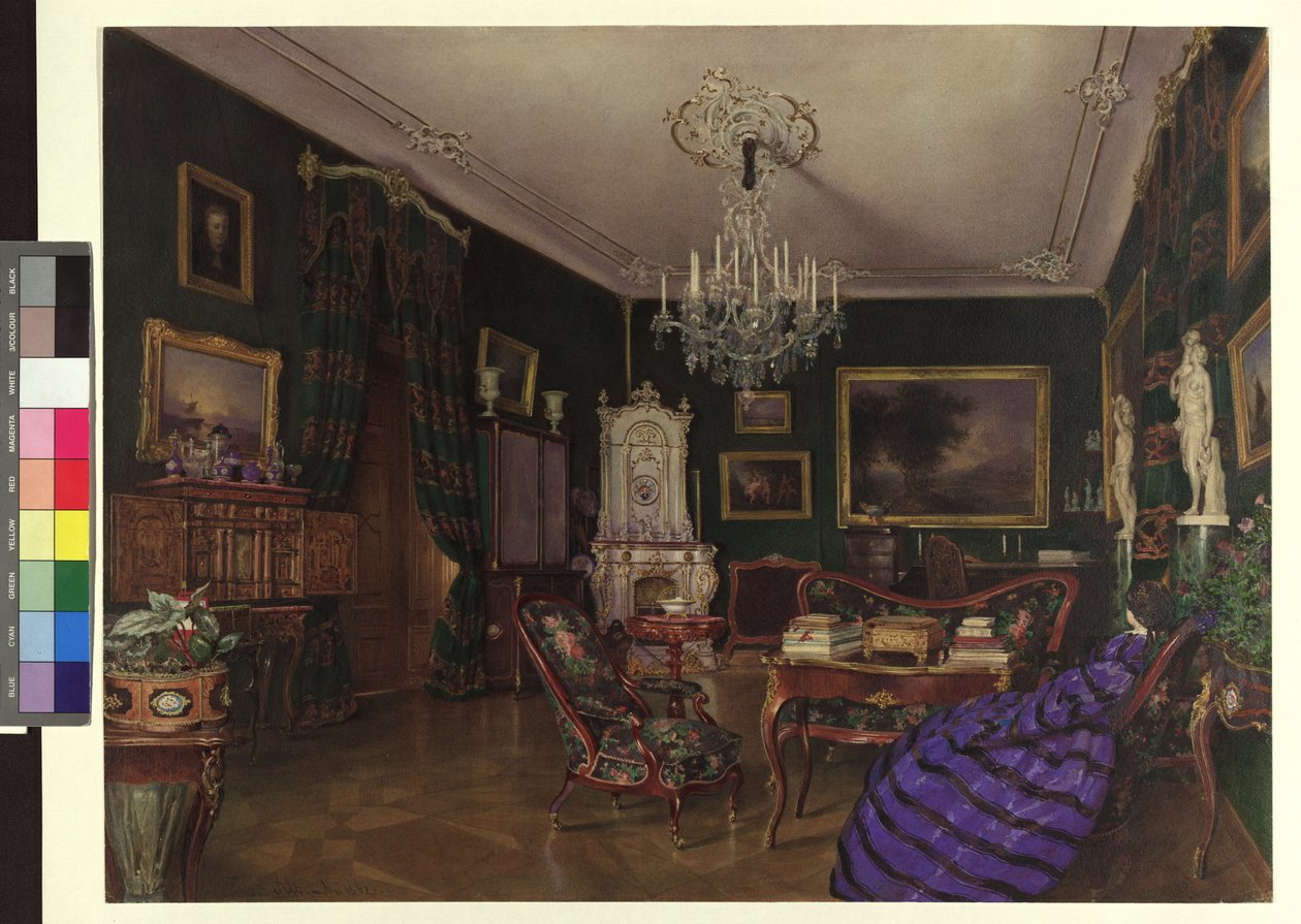 Salon of Countess Demblin in Hietzing by Franz Alt