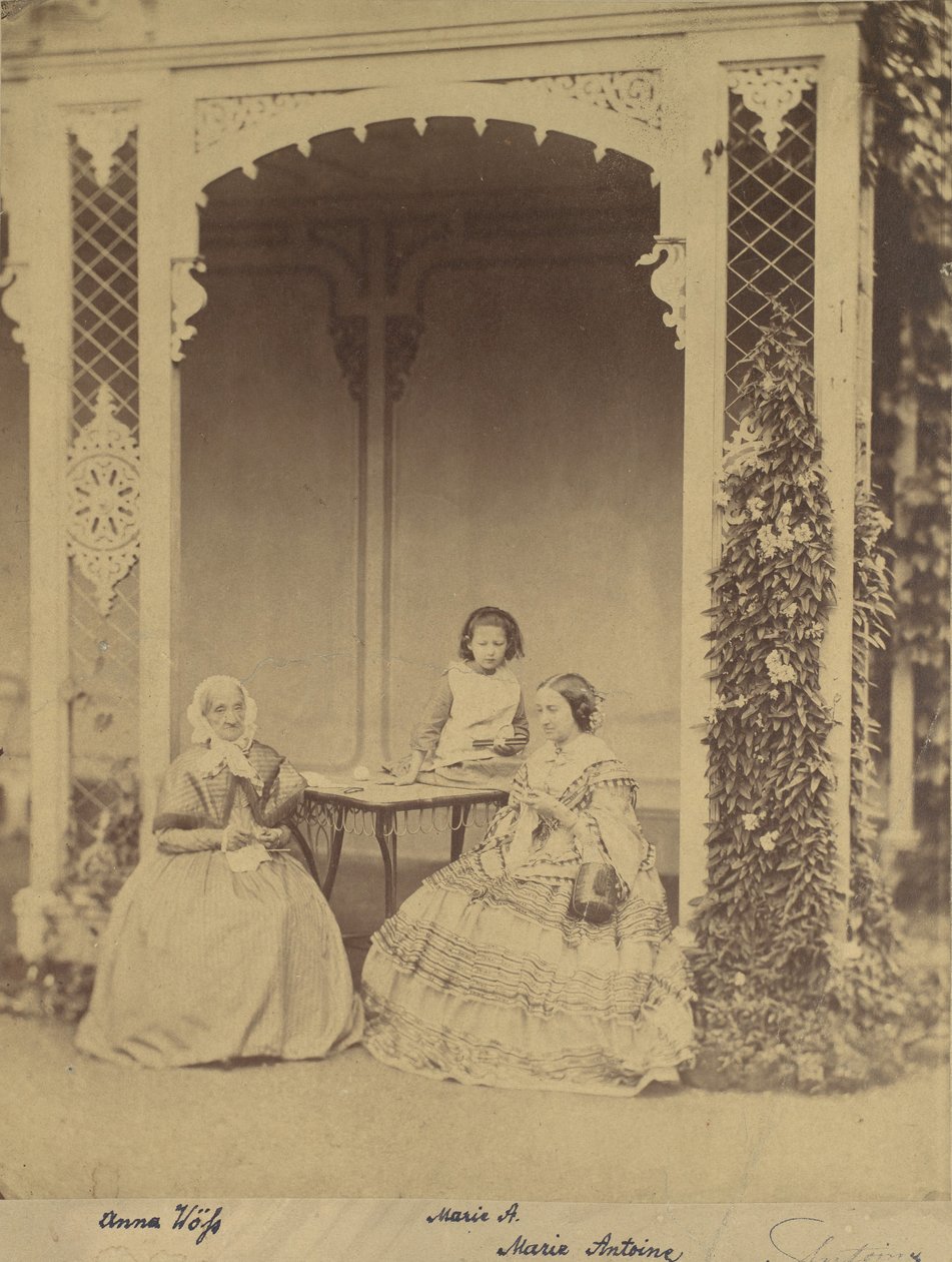 Anna Wöss, Marie and Marie Antoine, 1850s-60s by Franz Antoine
