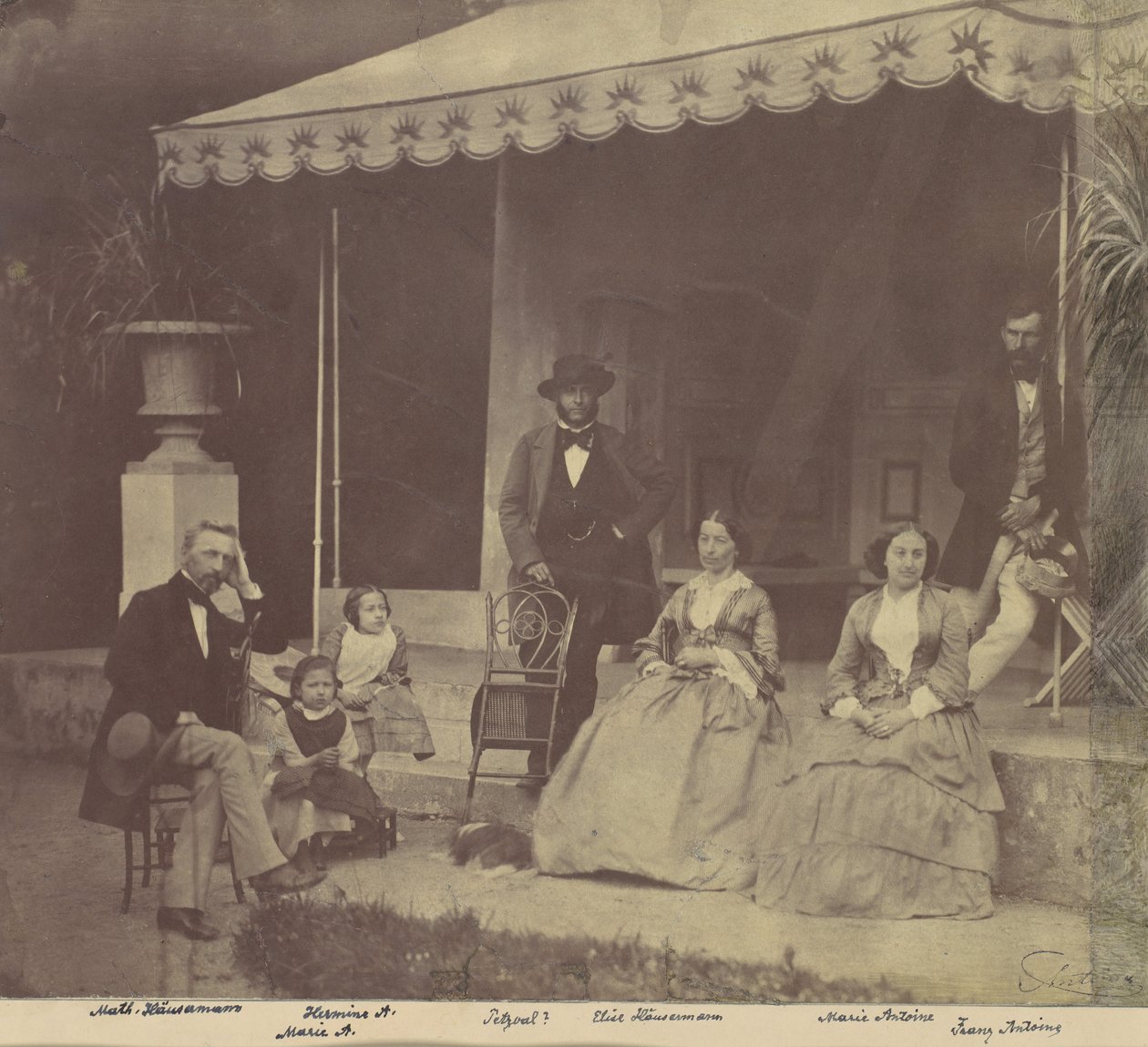 Group Portrait of the Antoine and Höusermann Families, 1850s-60s by Franz Antoine