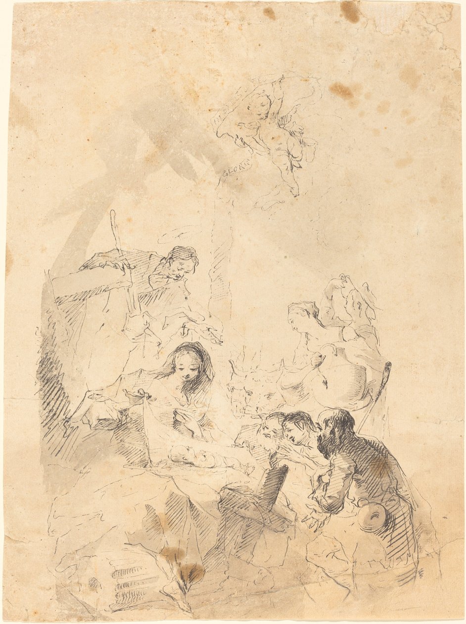 The Adoration of the Shepherds by Franz Anton Maulbertsch