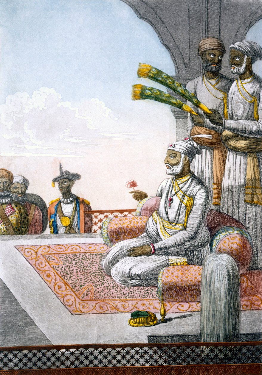 A Rahjah with Attendants, from 