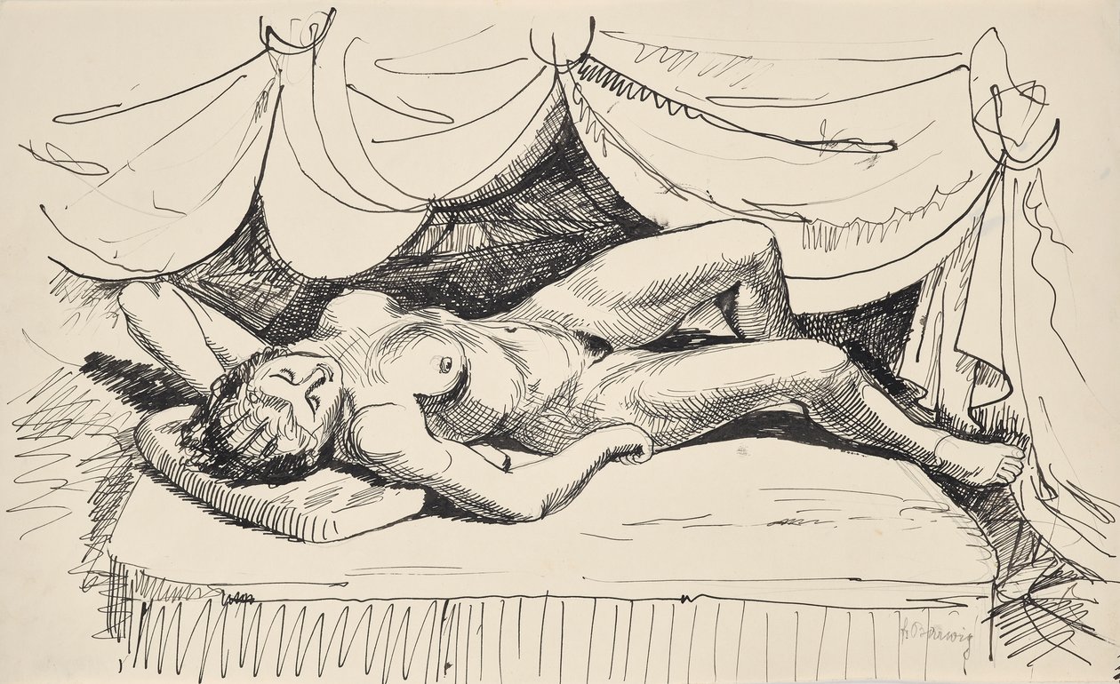 Reclining Female Nude by Franz Barwig d. Ä.