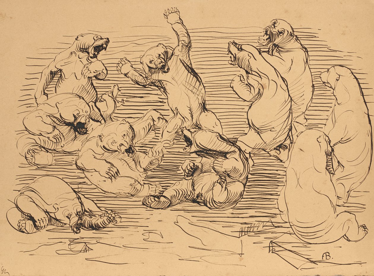 Fighting Bears by Franz Barwig d. Ä.