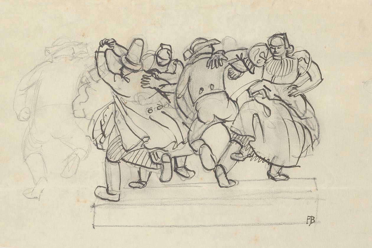 Study for a Relief with Dancing Peasants by Franz Barwig d. Ä.