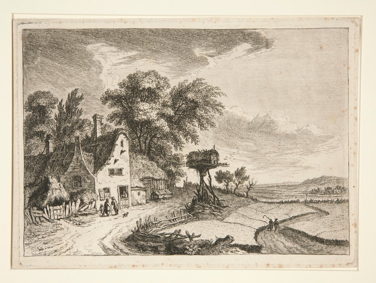 Landscape with Farm by Franz Edmund Weirotter