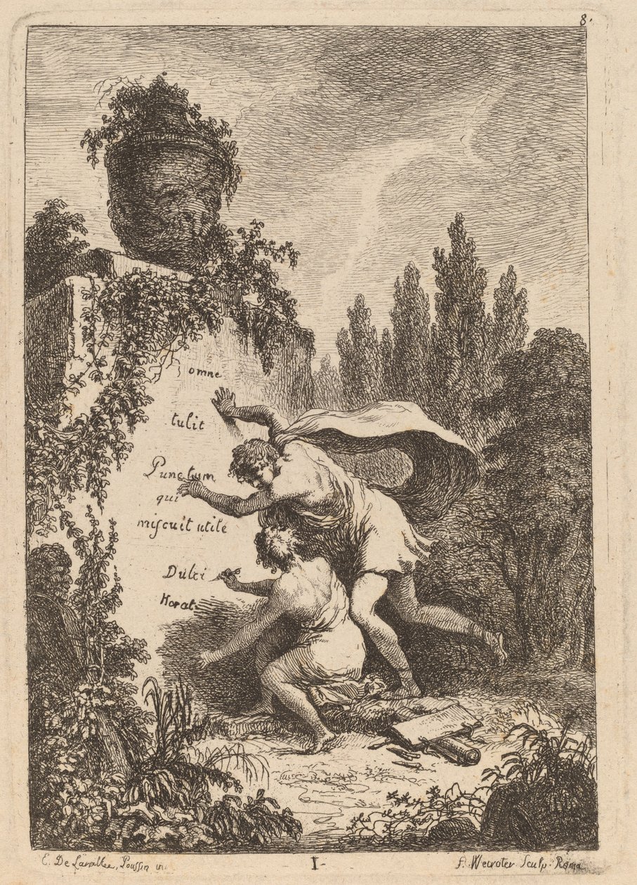 In the Coming to Rome: pl. 1 by Franz Edmund Weirotter after Étienne de Lavallée Poussin