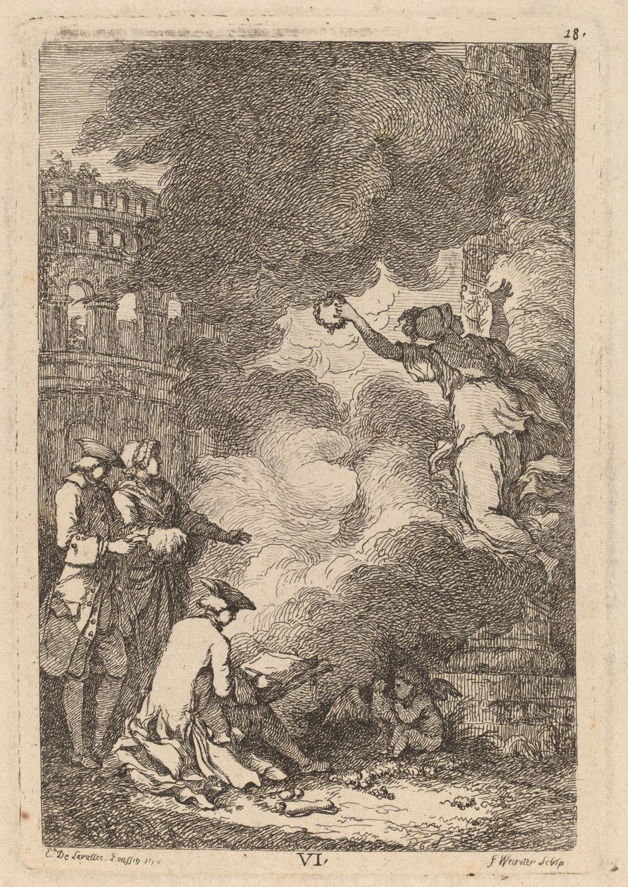 In the Coming to Rome: pl. 6 by Franz Edmund Weirotter after Étienne de Lavallée Poussin