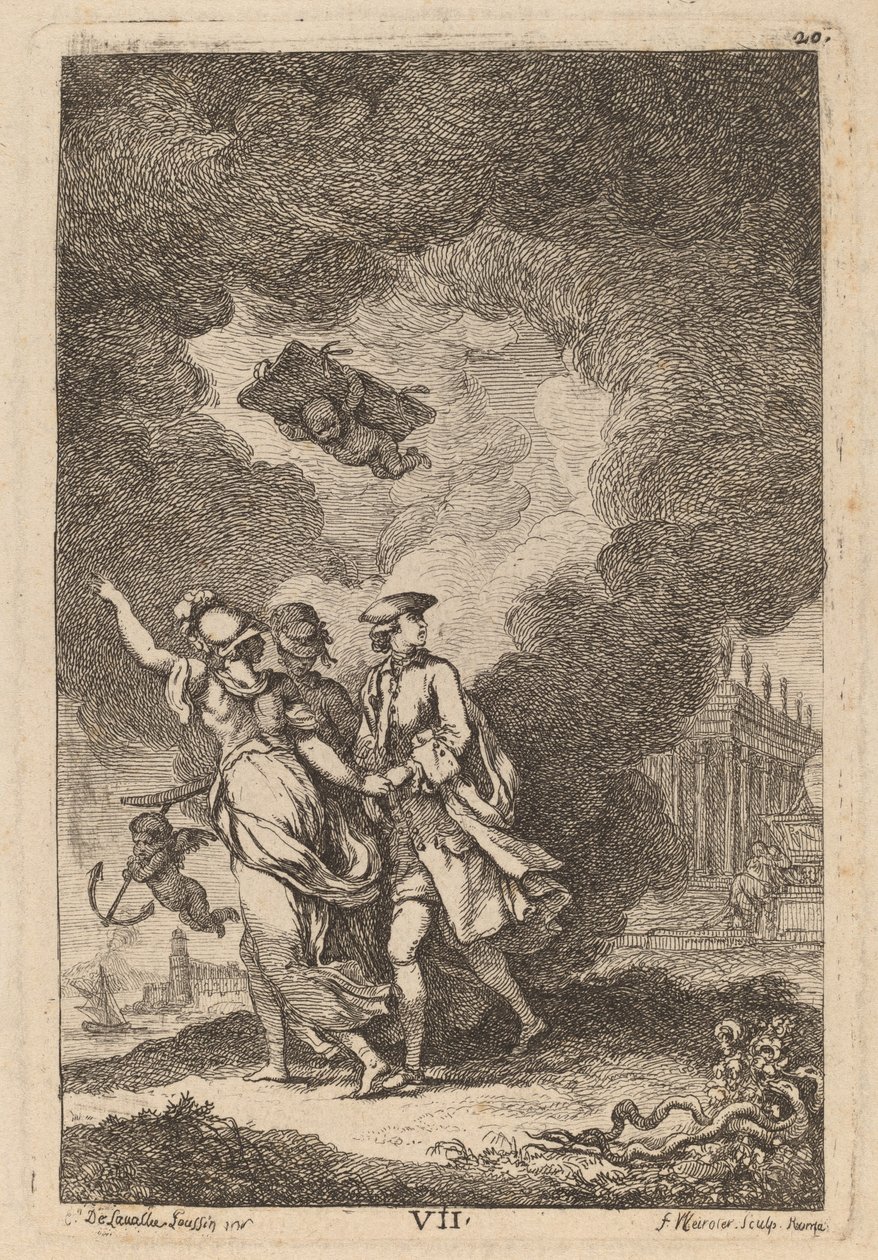 In the Coming to Rome: pl. 7 by Franz Edmund Weirotter after Étienne de Lavallée Poussin