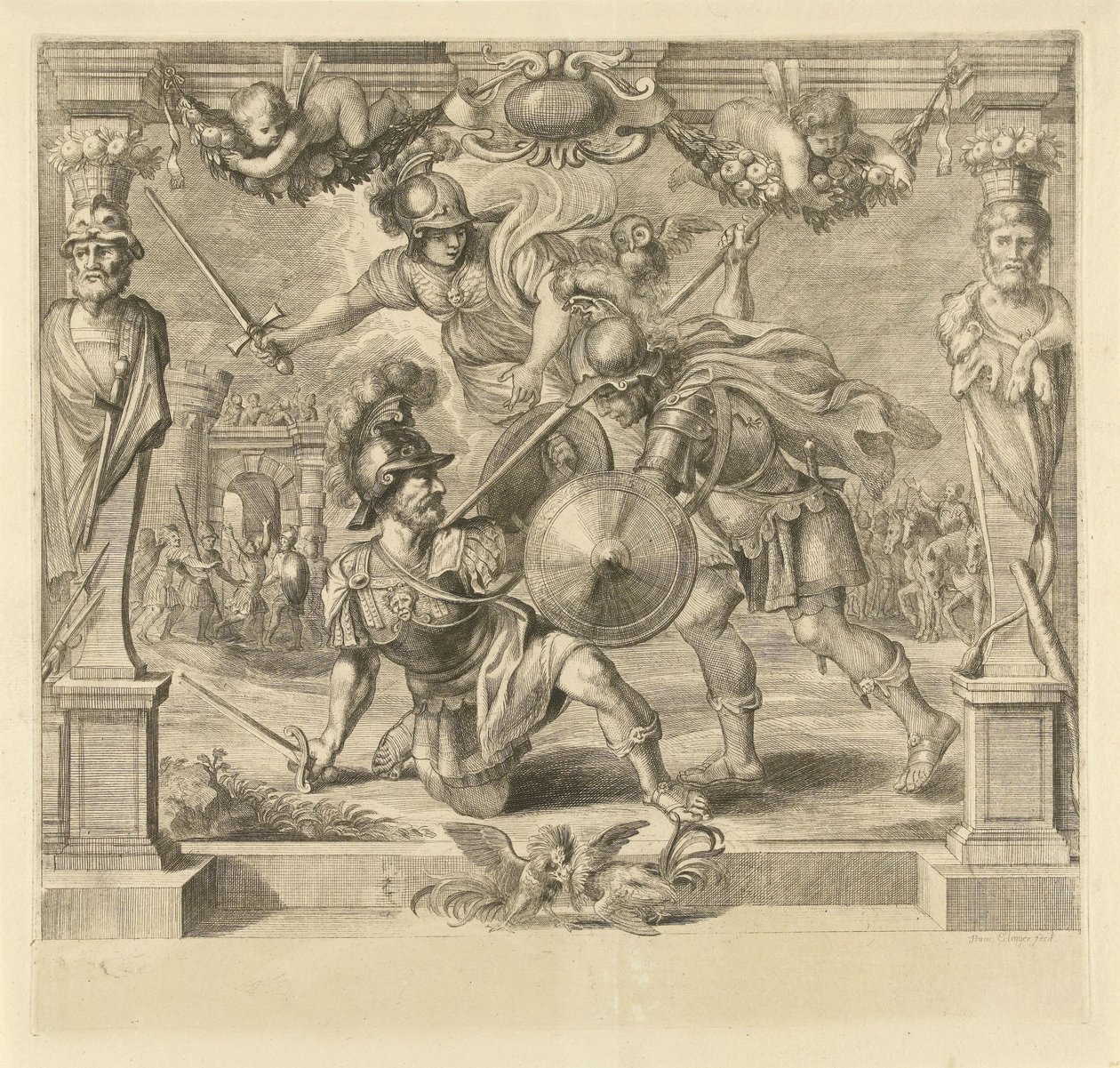 Achilles Kills Hector by Franz Ertinger