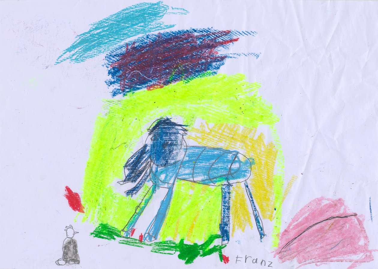 Blue Horse Against Yellow Sky after Franz Marc by Franz Ferdinand