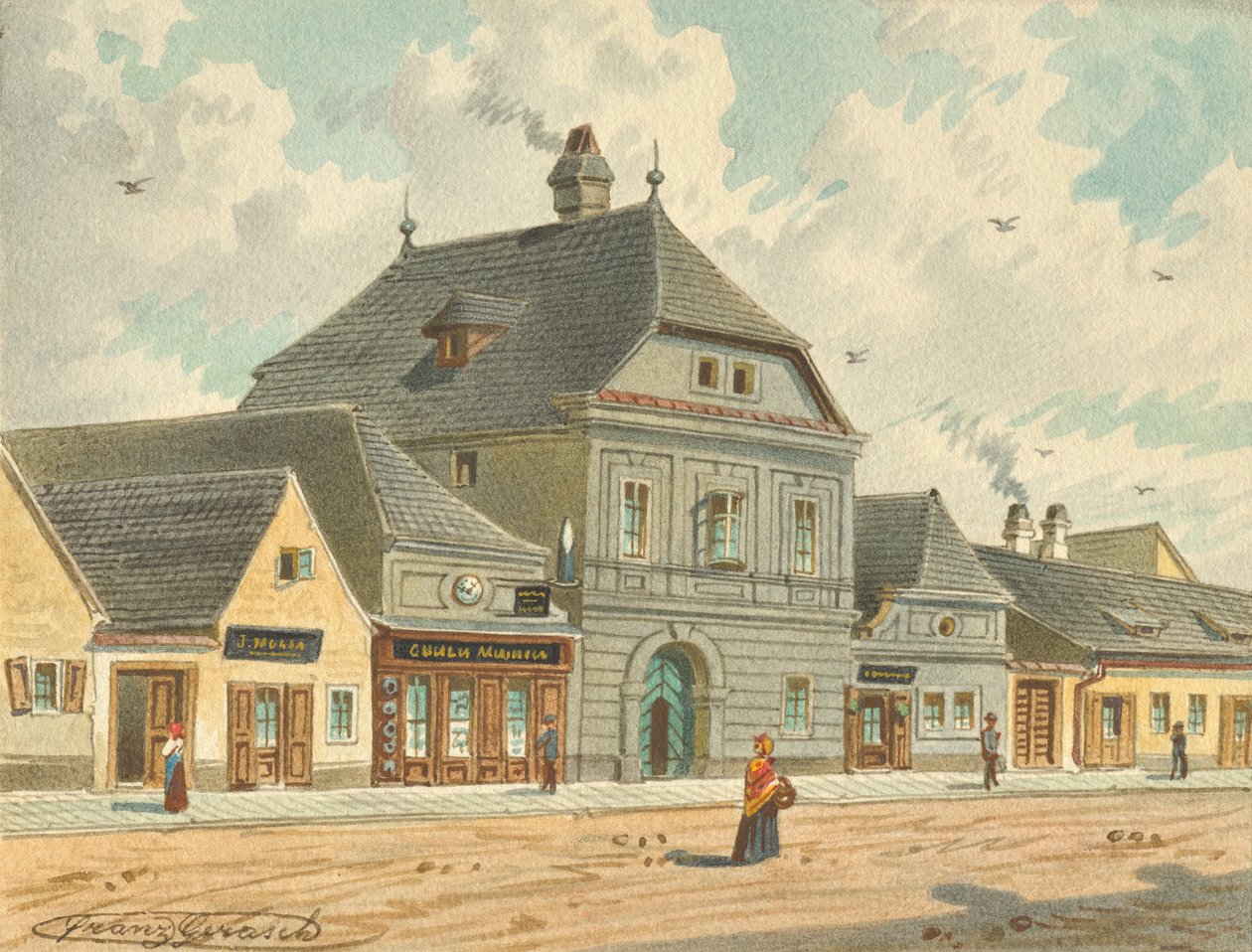 The Former Hunting Lodge of Empress Maria Theresa on Erdberg Street 109 in Vienna by Franz Gerasch