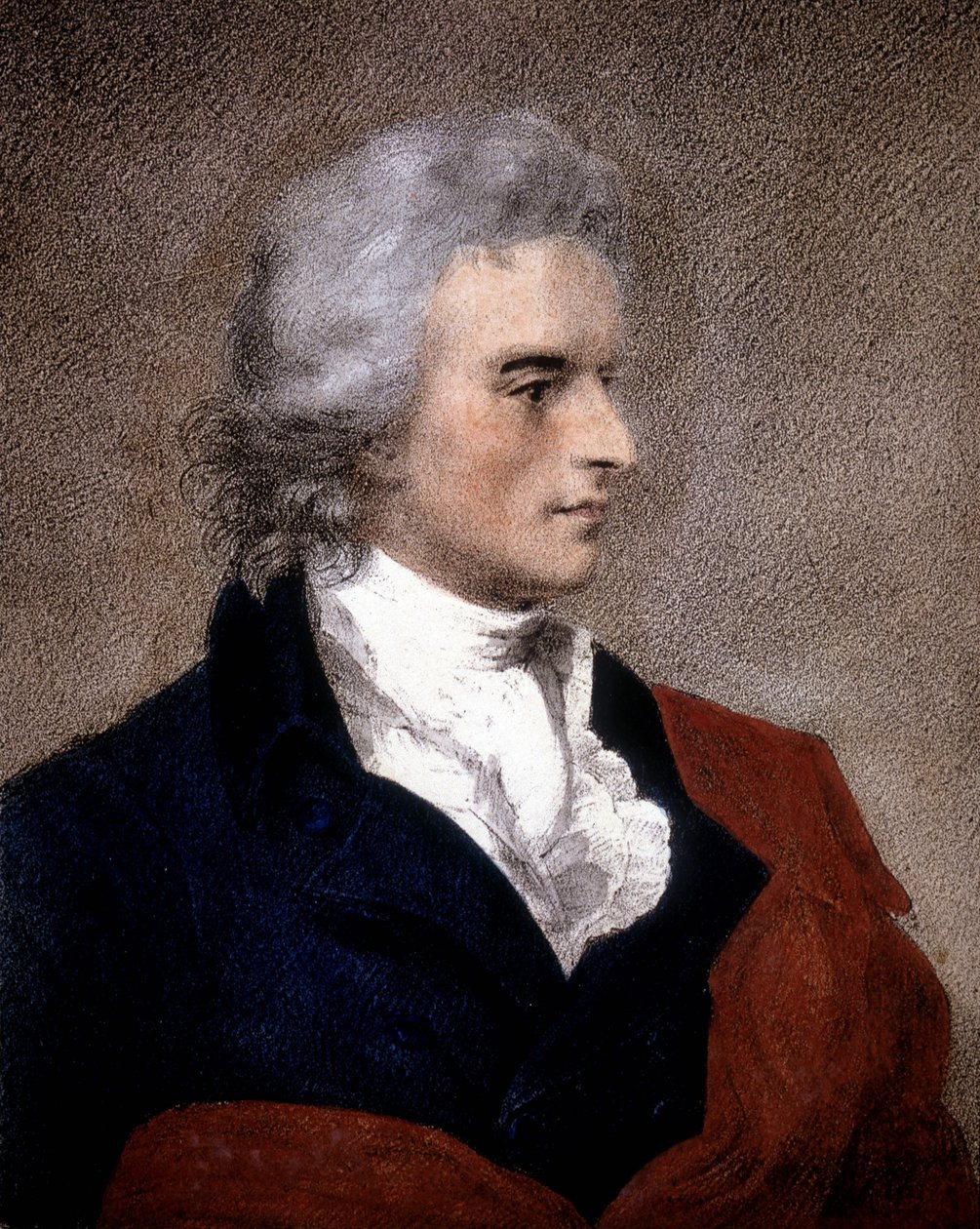 Portrait of Friedrich von Schiller (1759 - 1805) from a painting by F. G. von Kugelgen by Franz Gerhard von Kugelgen