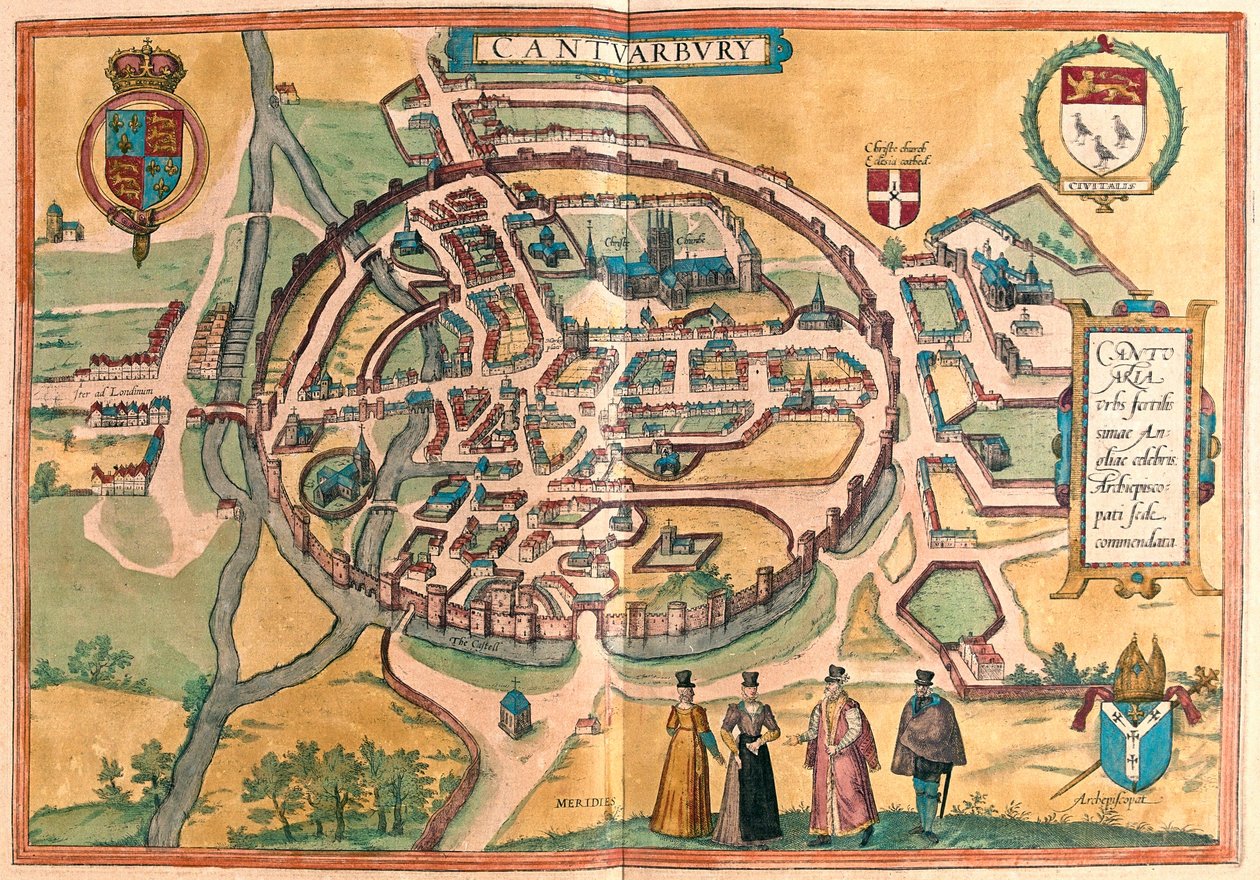 Canterbury, England by Franz Hogenberg