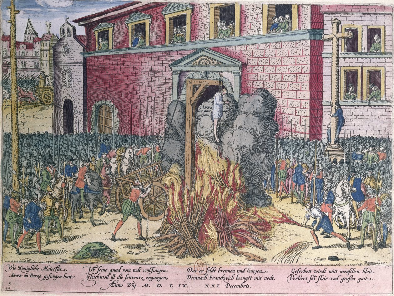 Hanging of Anne du Bourg, Place de Greve, 23rd December 1559 by Franz Hogenberg