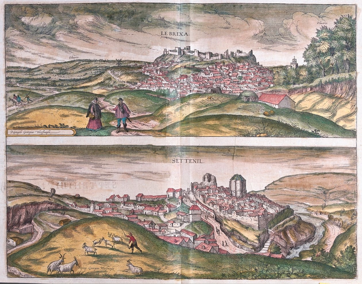 Lebrija and Setenil - Spain by Franz Hogenberg