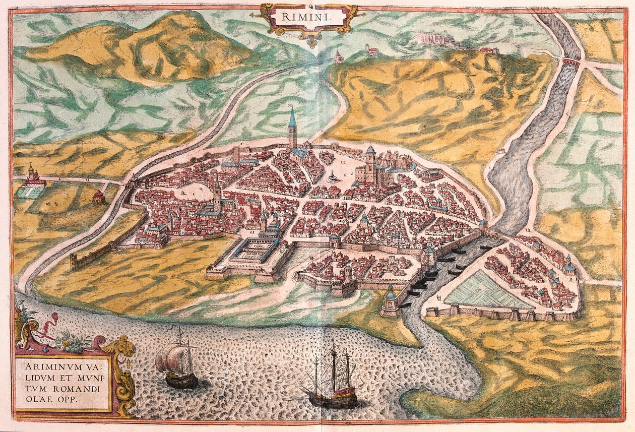 Rimini, Italy (engraving) by Franz Hogenberg