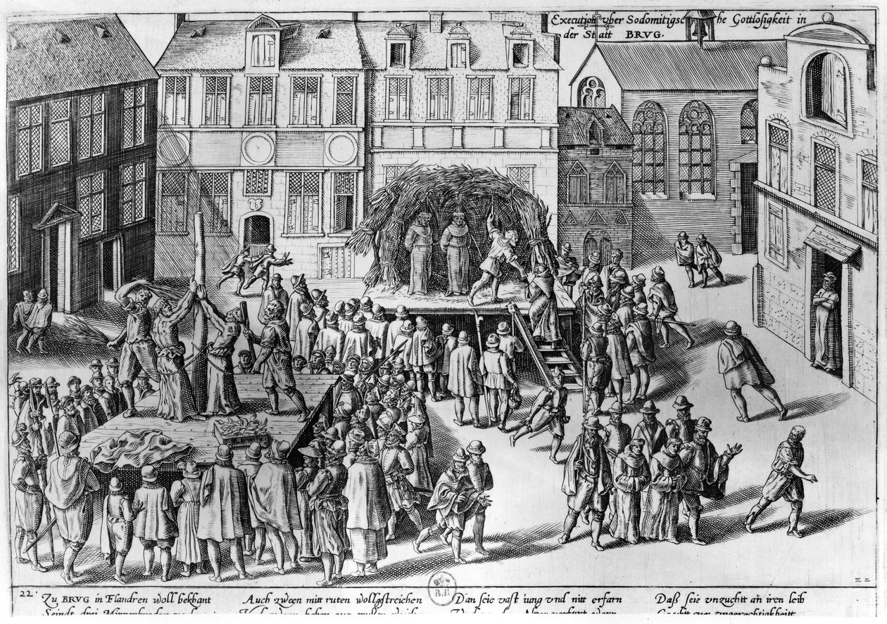 Stake at Bruges during the Government of Fernando Alvarez de Toledo, Duke of Alba by Franz Hogenberg