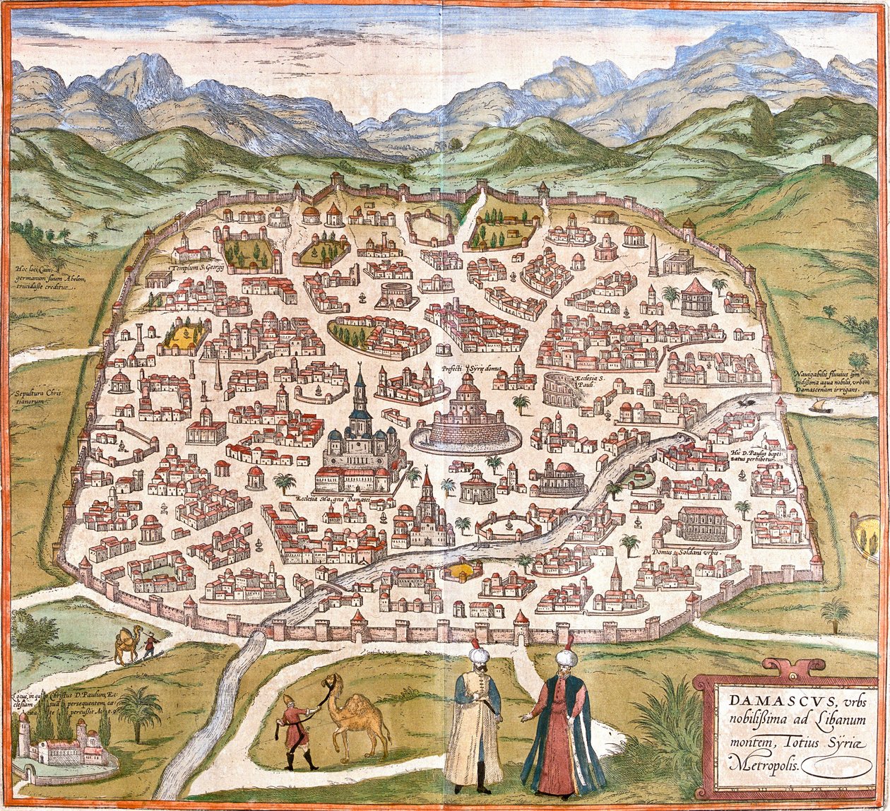 View of Damascus, Syria by Franz Hogenberg
