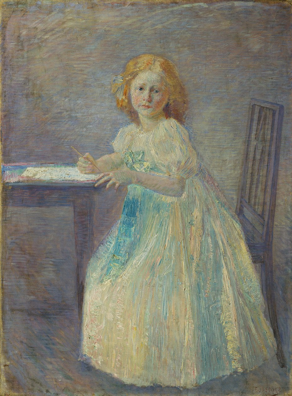 Girl in White Dress by Franz Jaschke