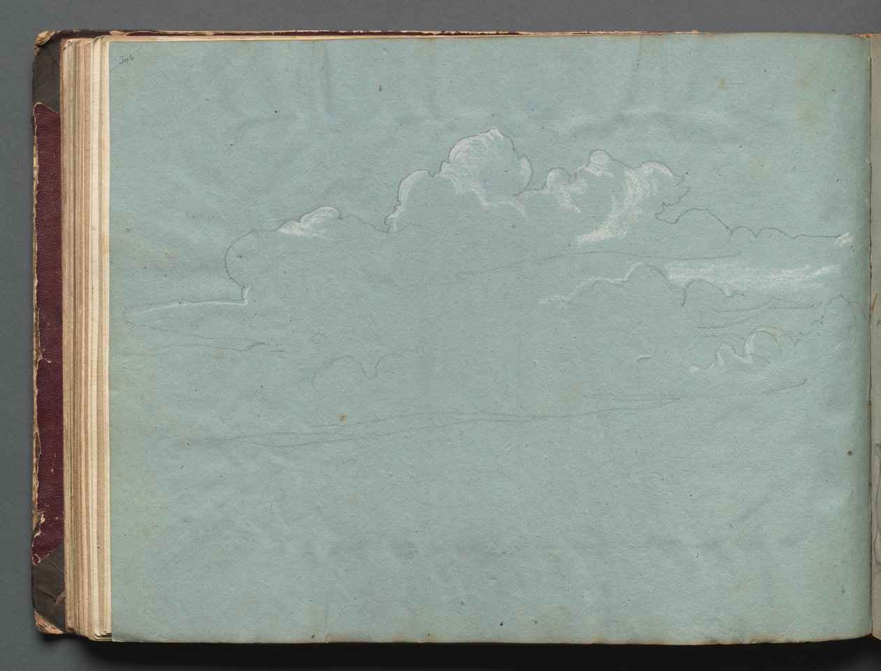 Album with Views of Rome and Surroundings, Landscape Studies, page 36b: Cloud Study by Franz Johann Heinrich Nadorp