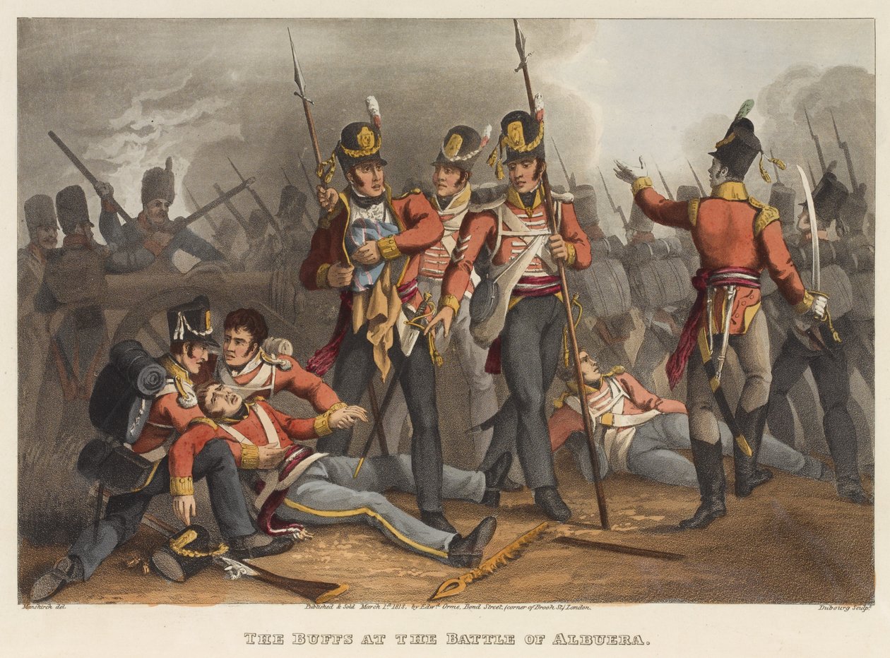 The Buffs at the Battle of Albuera by Franz Joseph after Manskirch