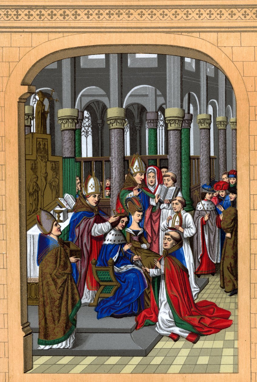 Coronation of Charles V, King of France by Franz Kellerhoven
