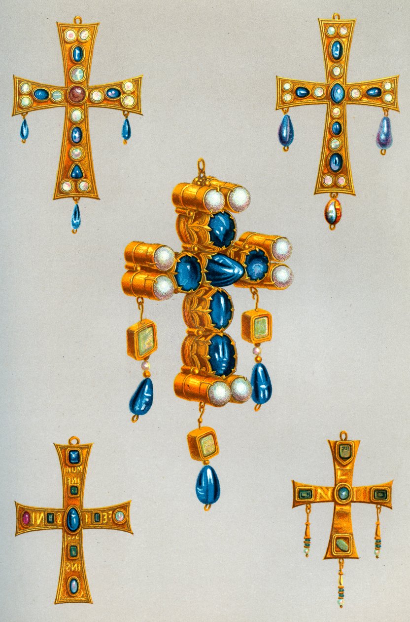 Gold Crosses of a King of the Goths by Franz Kellerhoven