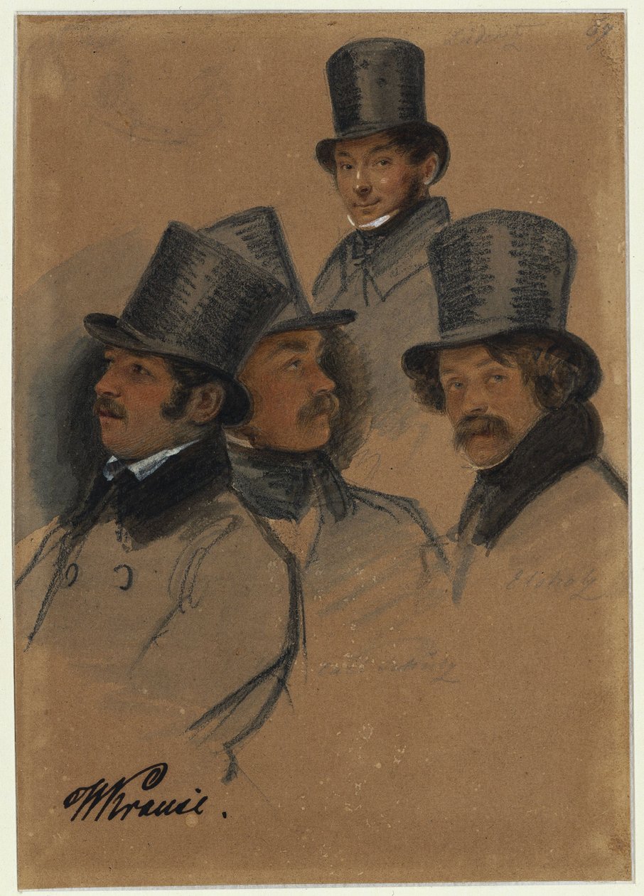 Ludwig Elsholtz, Wilhelm Krause, Karl Friedrich G. Lüderitz, Karl Friedrich Schulz by Franz Krüger