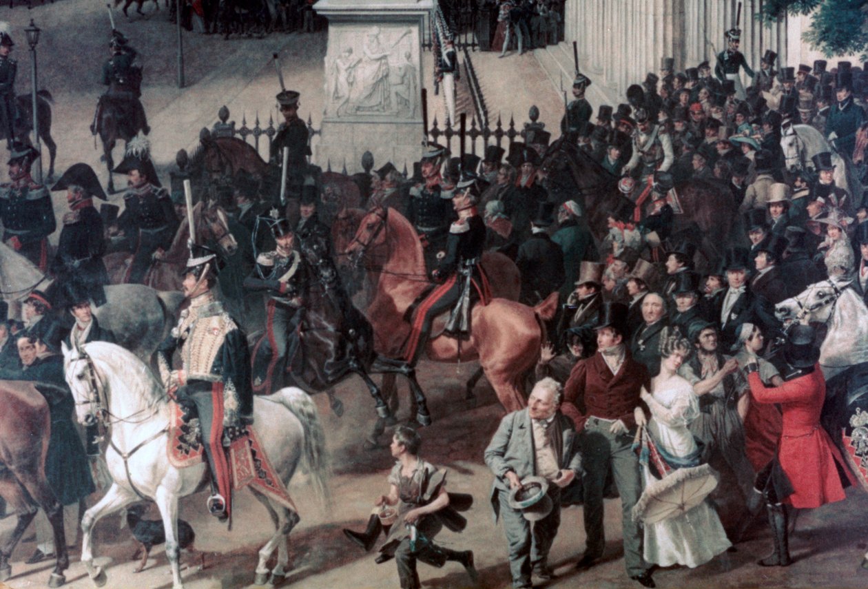 Parade at the Opera Place, Berlin (detail) by Franz Krüger