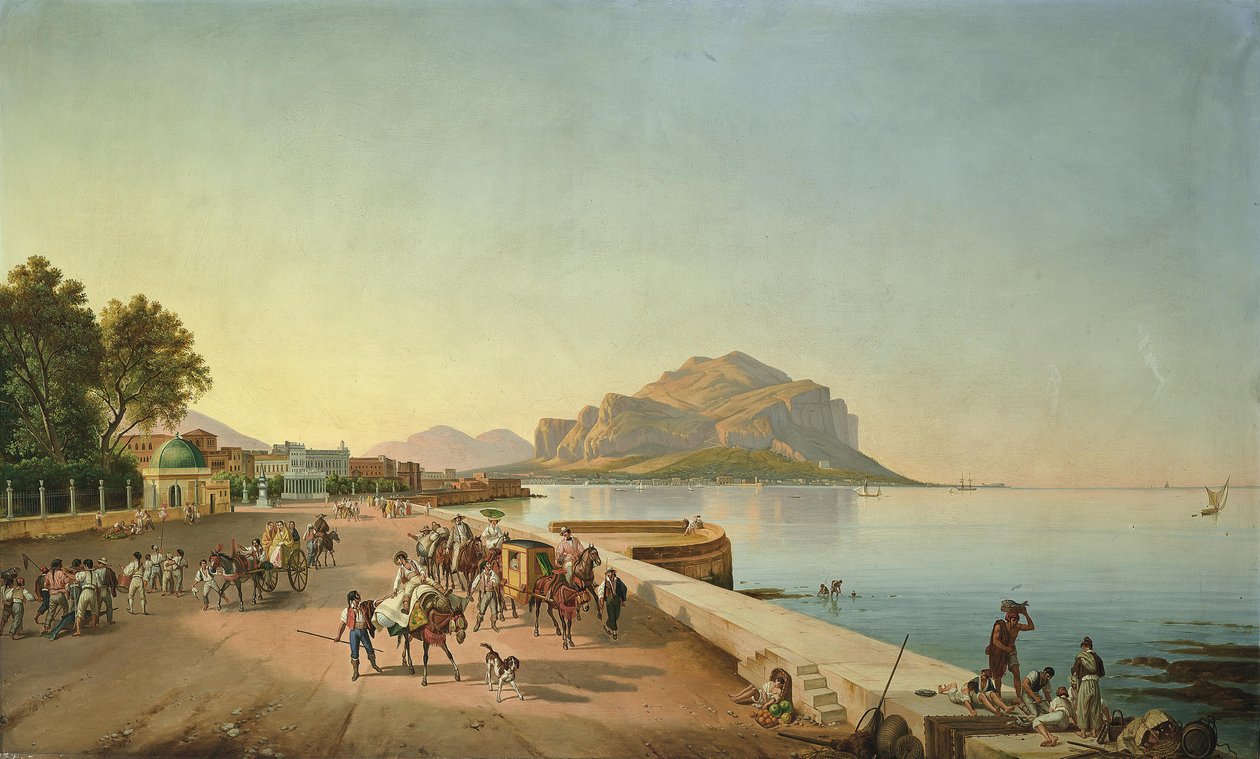 A Stroll in Palermo by Franz Ludwig Catel