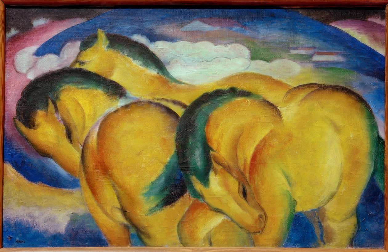 The Little Yellow Horses by Franz Marc