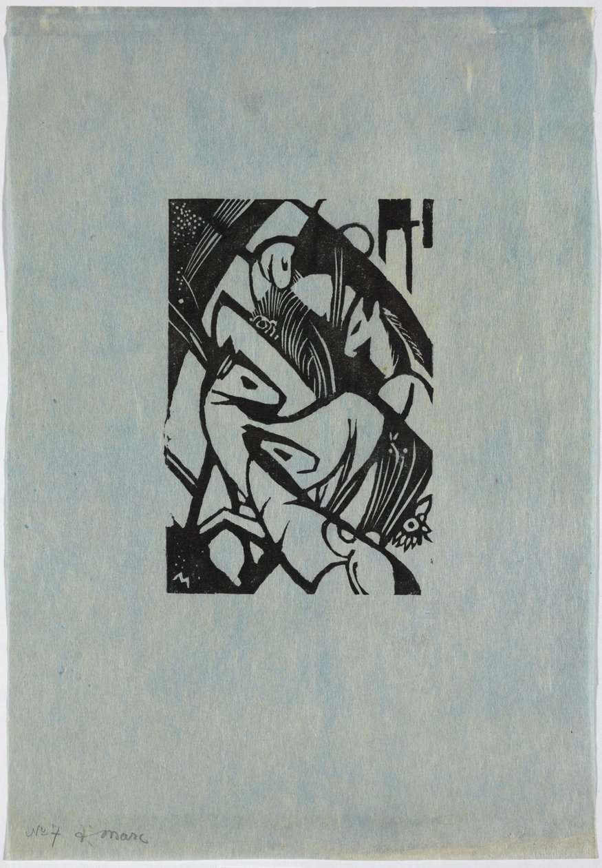 Jumping Little Horses by Franz Marc