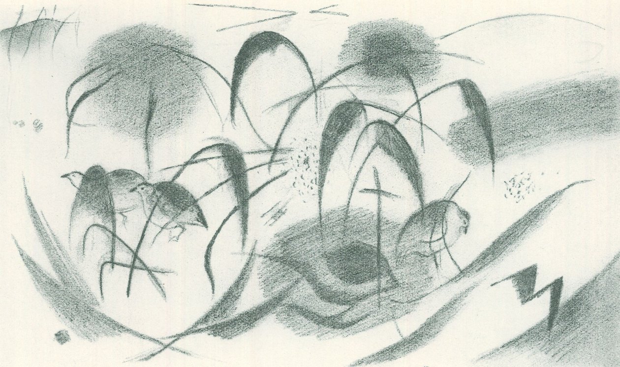 Guinea Fowls by Franz Marc