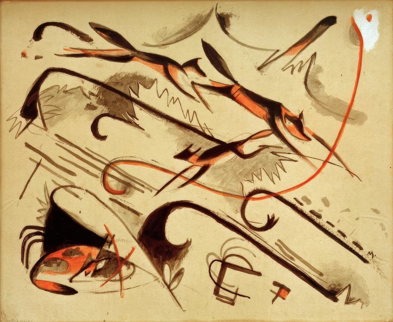 Scherzo (Playing Foxes) by Franz Marc