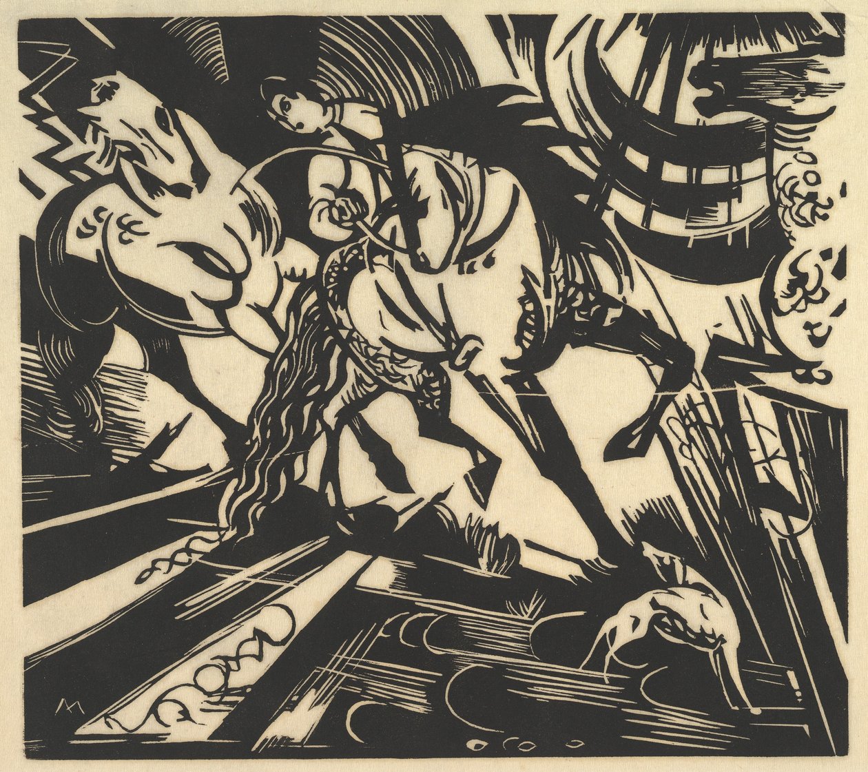 The Riding School by Franz Marc
