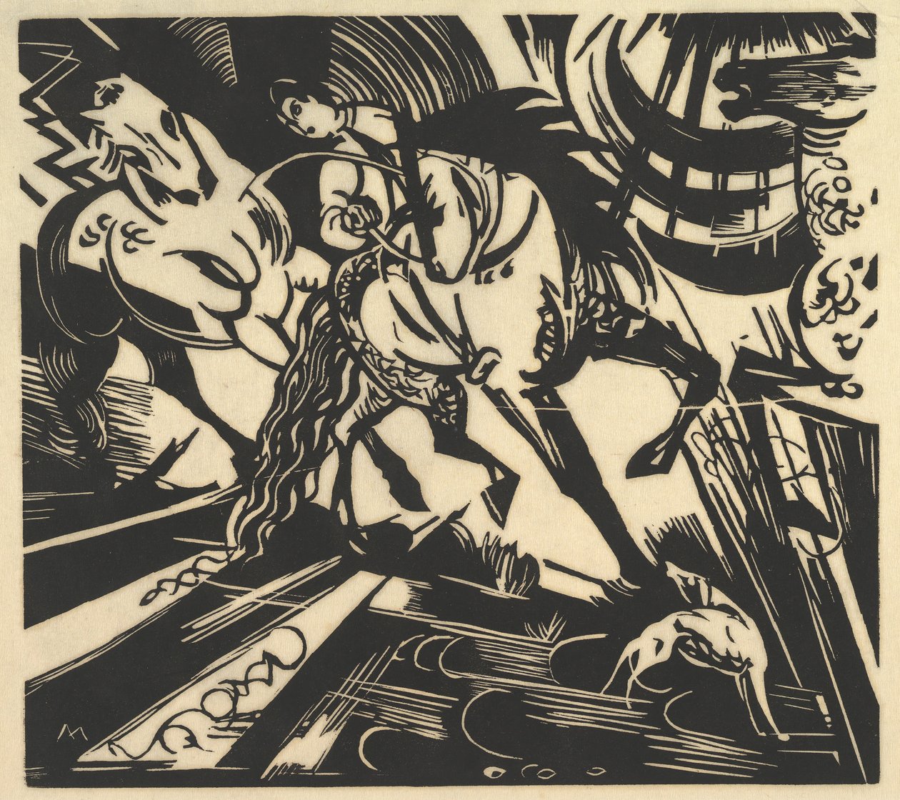 The Riding School by Franz Marc