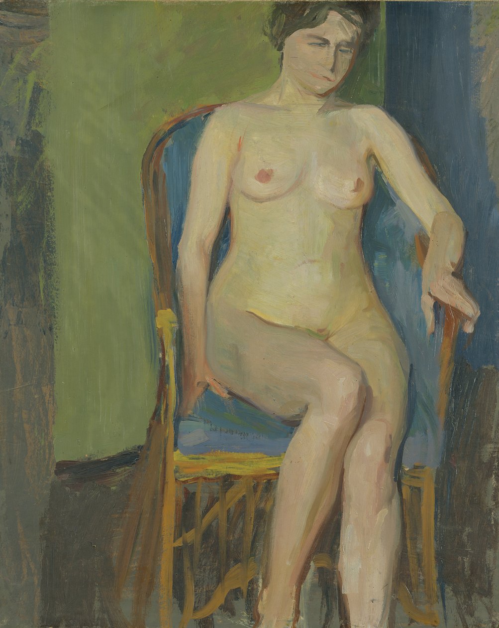 Seated Nude by Franz Nolken