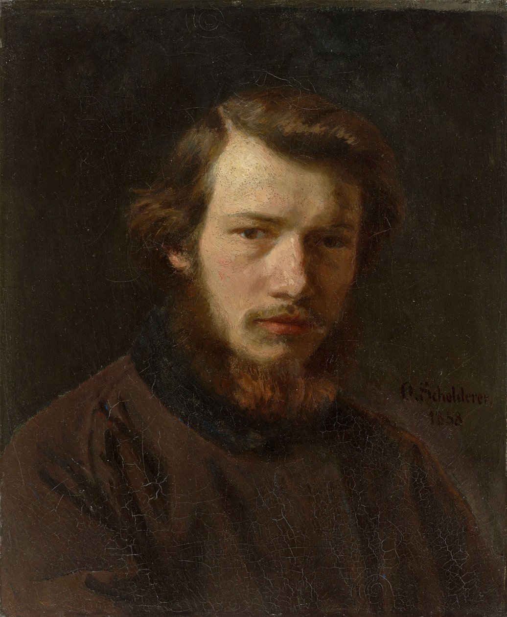 Self-Portrait at the age of 24, 1858 by Franz Otto Scholderer