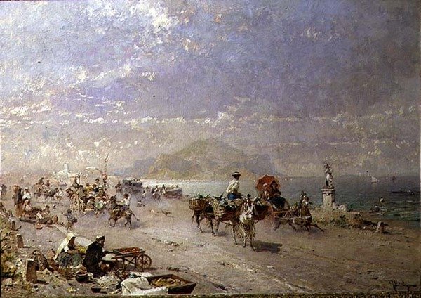 Coastal Road on the Gulf of Palermo, Italy by Franz Richard Unterberger