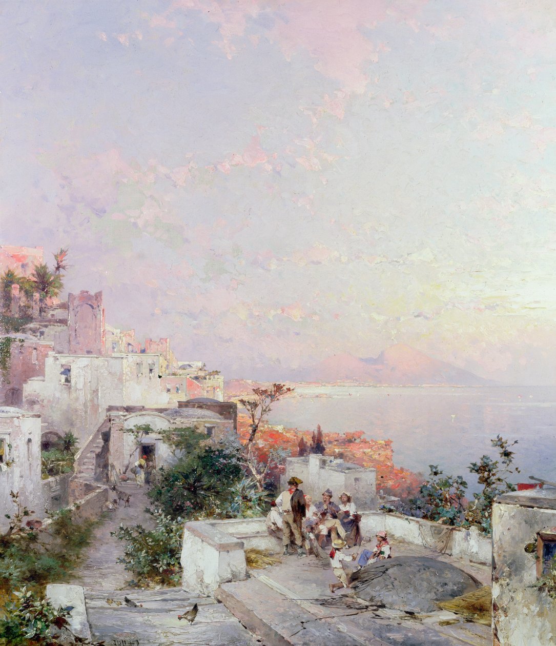 Posilipo, Naples by Franz Richard Unterberger