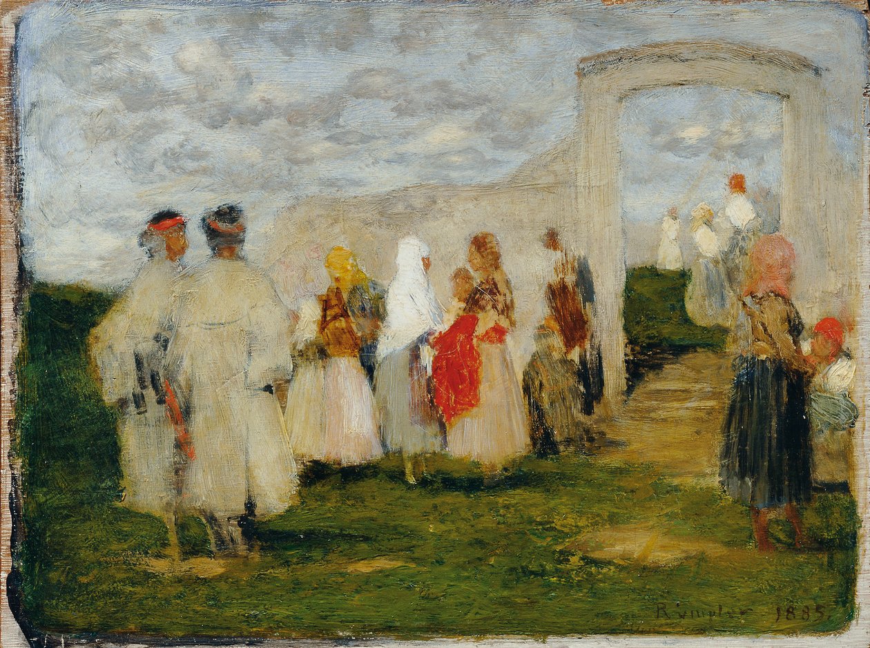 Churchgoing in Lundenburg by Franz Rumpler