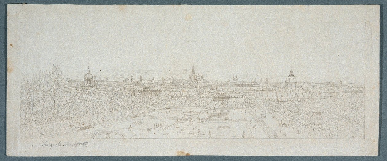View of Vienna from Belvedere Palace by Franz Schmied