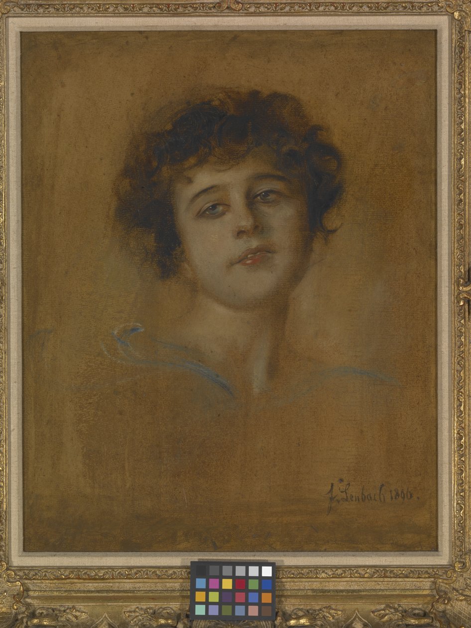 Portrait of a Young Woman by Franz Seraph von Lenbach