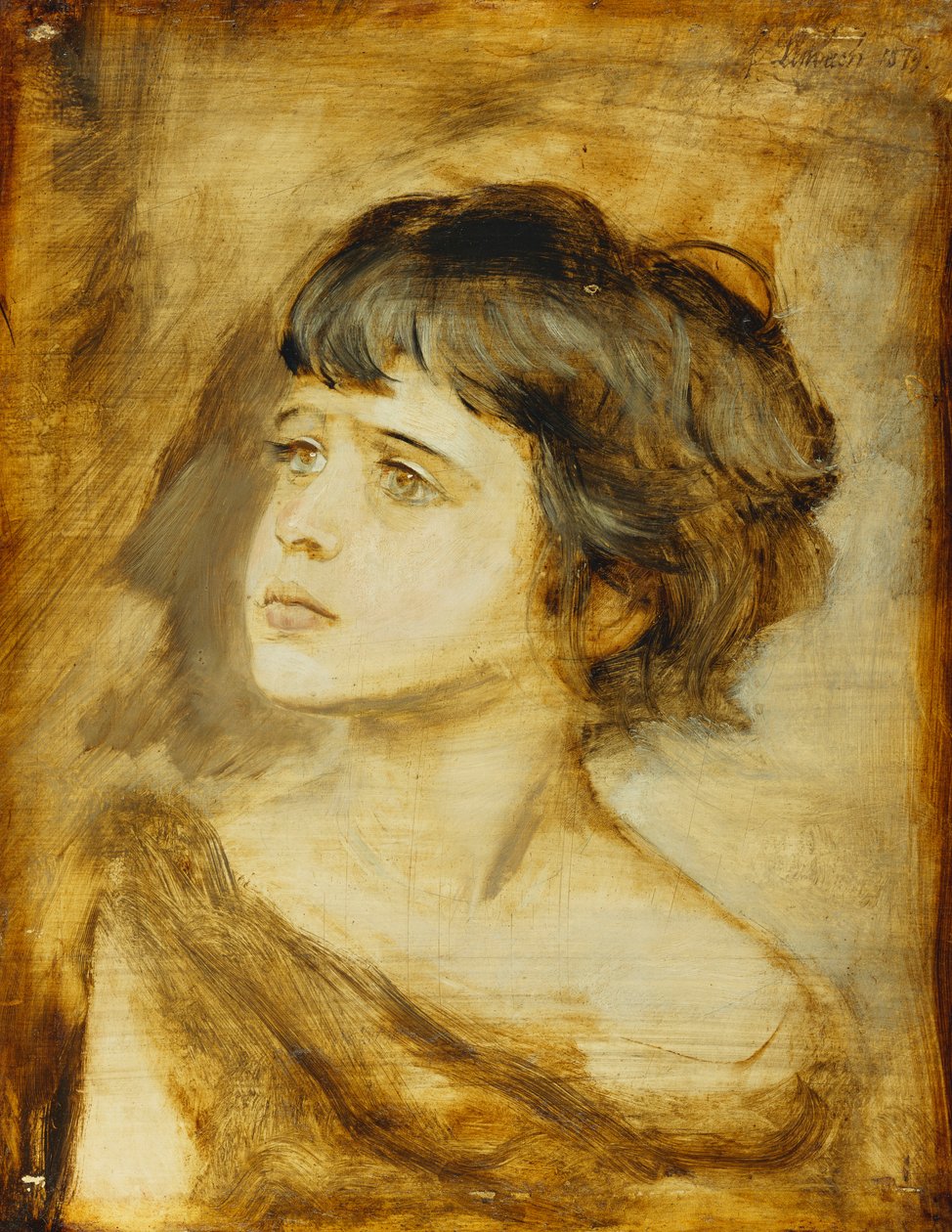 The Head of a Girl by Franz Seraph von Lenbach