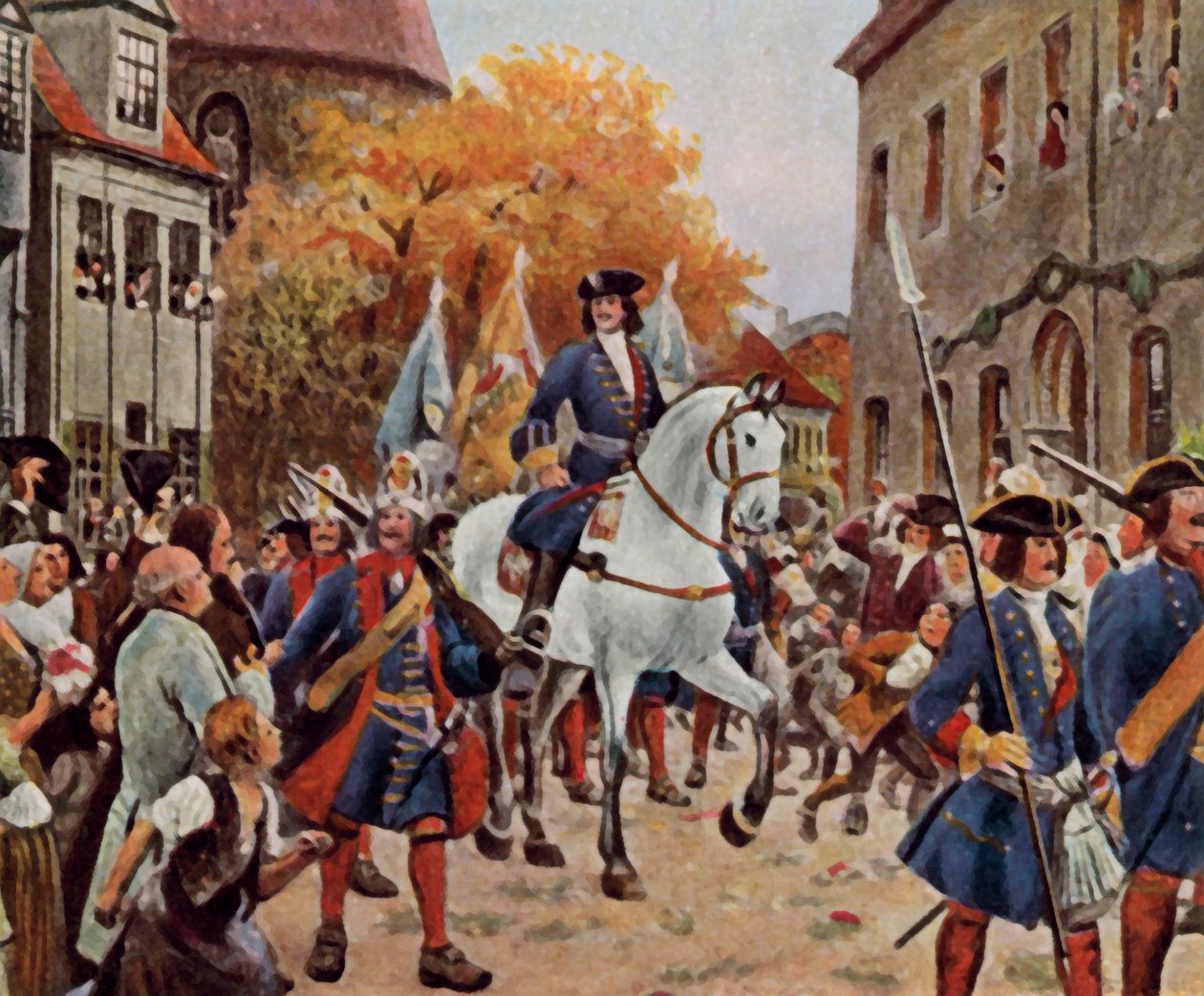 Prince Leopold I Enters Dessau after the End of the War of the Spanish Succession by Franz Skarbina