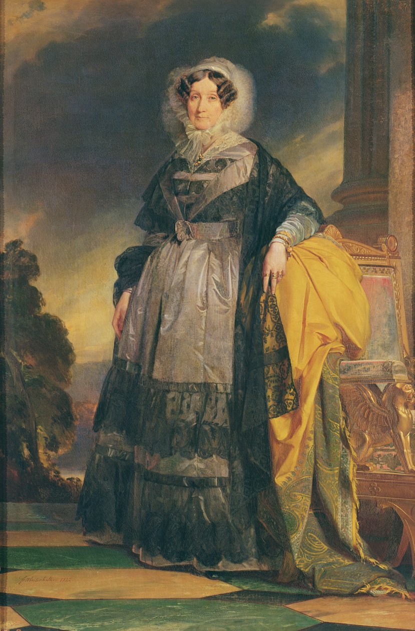Portrait of Adelaide of Orléans, Mademoiselle de Chartres, known as Madame Adelaide by Franz Xaver Winterhalter