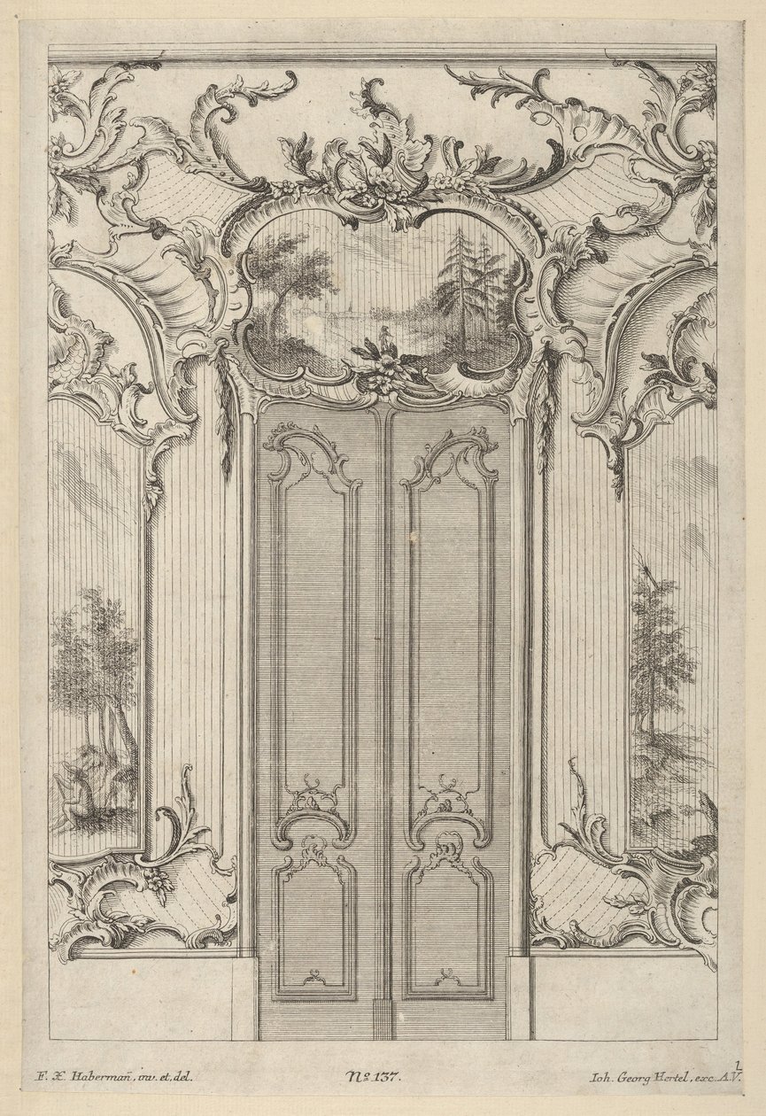 Wall Elevation with a Double Door, from 